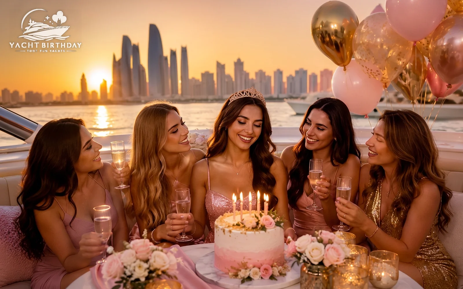 حفلة عيد ميلاد على يخت عادي