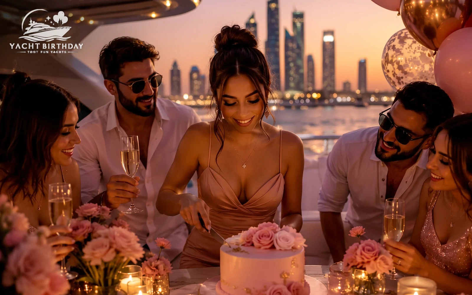 حفلة عيد ميلاد على يخت فاخر